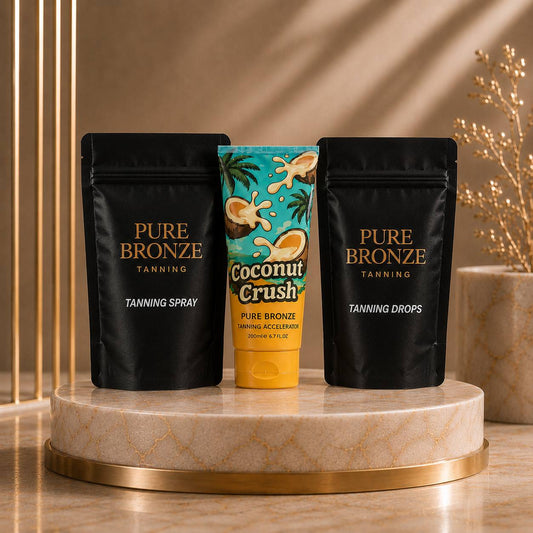 Ultimate Dark Tan System - Tanning Spray + Drops + Coconut Crush Accelerator